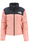 The North Face 1996 Retro Nuptse Hooded Quilted Coated Ripstop Down Jacket In Rose Dawn (pink)