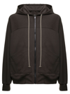 RICK OWENS CAMEL-COLORED COTTON HOODIE
