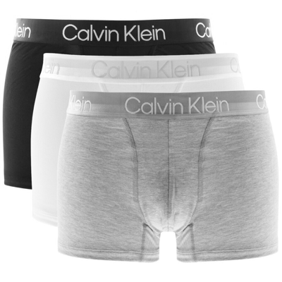 Calvin Klein Underwear 3 Pack Trunks White