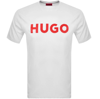 HUGO HUGO DULIVIO CREW NECK SHORT SLEEVE T SHIRT WHITE