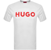 Hugo Boss Cotton-jersey Regular-fit T-shirt With Contrast Logo In White