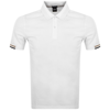 BOSS BUSINESS BOSS PARLAY 147 SHORT SLEEVED POLO T SHIRT WHITE