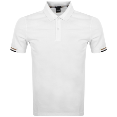Hugo Boss Boss Parlay 147 Short Sleeved Polo T Shirt White