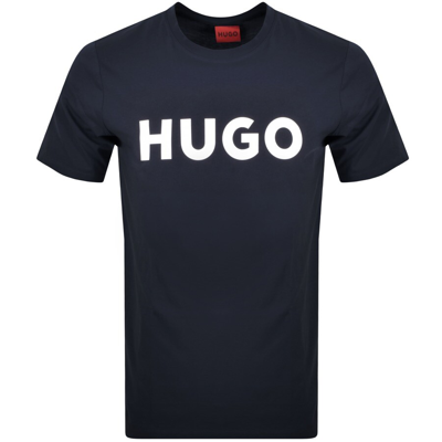 Hugo Dulivio Crew Neck Short Sleeve T Shirt Navy