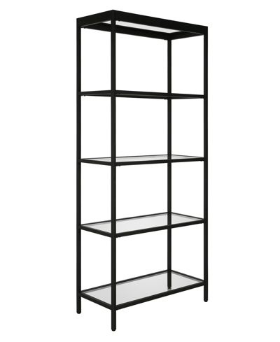 Hudson & Canal Alexis 30" Wide Bookcase In Blackened Bronze