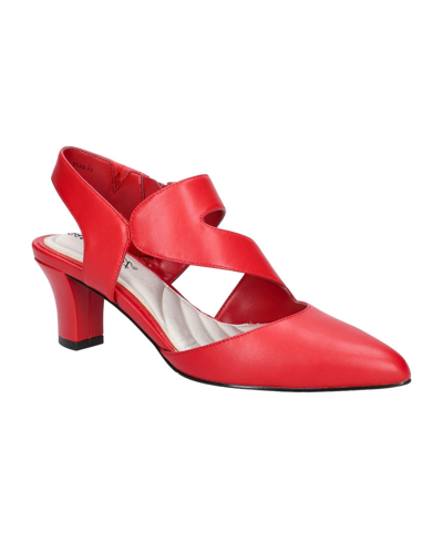 Easy Street Women's Venue Asymmetrical Pumps In Red