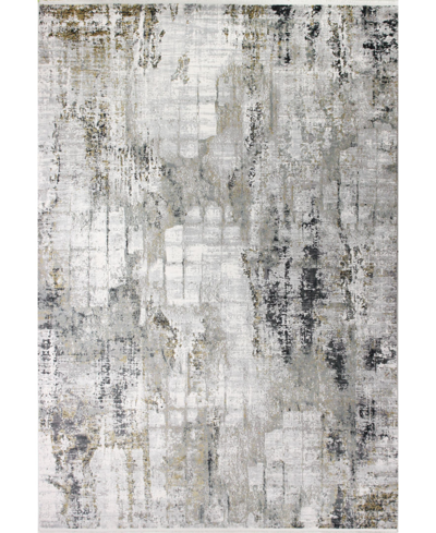 Bb Rugs Charm Cha-01 Gray, Gold 7'9" X 9'9" Area Rug In Grey