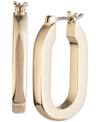 Karl Lagerfeld Gold-tone Oval Link Hoop Earrings In Gold