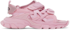 BALENCIAGA KIDS PINK TRACK SANDALS