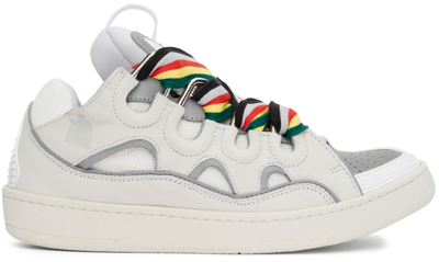 Lanvin Curb Sneakers In White Leather