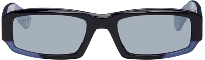 Jacquemus Navy 'les Lunettes Altu' Sunglasses In Navy,smoke