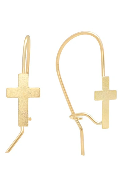 Best Silver 14k Yellow Gold Cross Earrings