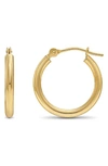 BEST SILVER 14K YELLOW GOLD 15MM HOOP EARRINGS