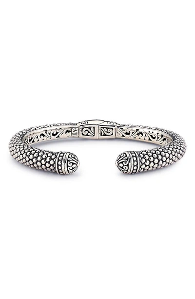 Samuel B. Sterling Silver Pebble Design Bangle Bracelet In Silver And Gold