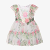 MONNALISA GIRLS WHITE & PINK TULLE DRESS