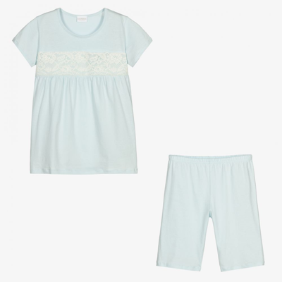 La Perla Teen Girls Blue Cotton Pyjamas