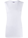 Brunello Cucinelli White Basic Tank Top In Bianco