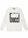 Gucci 1921 Logo Sweater In Beige