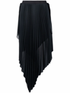 GIVENCHY PLEATED ASYMMETRIC SKIRT