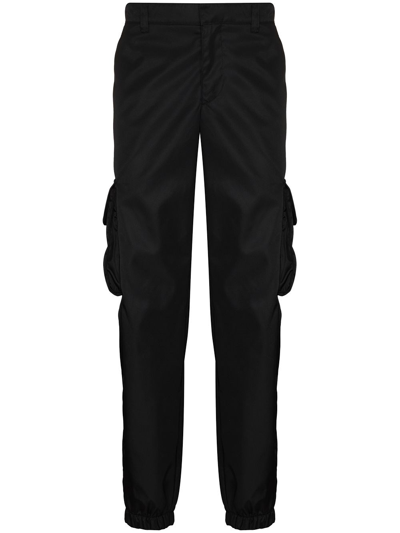 Prada `re-nylon` Extra-slim Fit Trousers In Black  