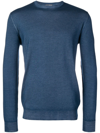 Drumohr Round Neck Sweater In Blu