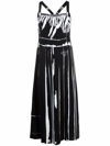Prada `re-edition` Printed `sablé` Dress In Nero