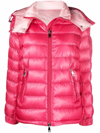 Moncler Dalles Water Resistant Down Puffer Jacket In Rosa