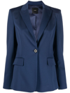 Pinko Signum Bingle-breasted Viscose Blazer In Blu