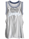 Khrisjoy Metallic Logo-print Jersey In Metallic