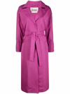 Herno Techno Fabric Trench Coat In Rosa