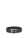Saint Laurent Ysl Leather Belt In Black  