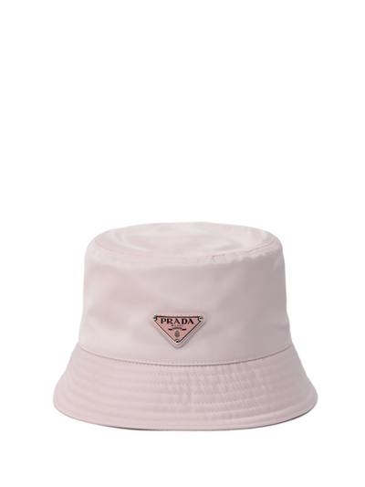 Prada `re-nylon` Bucket Hat In Alabaster