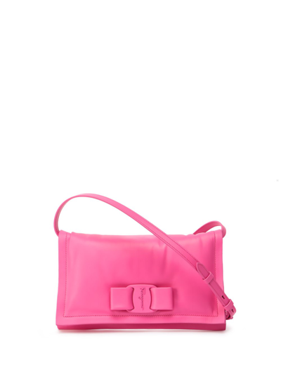 Ferragamo Viva Bow Mini Crossbody Bag In Hot Pink