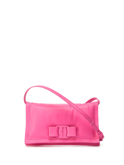 Ferragamo Viva Bow Mini Crossbody Bag In Hot Pink | ModeSens