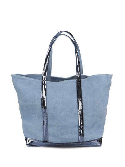 Vanessa Bruno `cabas` Large Tote Bag In Blu