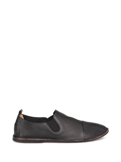Marsèll Strasacco Slippers In Dry Milled Leather In Nero