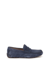 Ferragamo Sf Ornament Driver Loafers In Blu