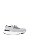 BRUNELLO CUCINELLI KNIT AND SEMI-POLISHED SNEAKERS