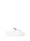 Alexander Mcqueen Hybrid Flatform Slide Sandals In Bianco