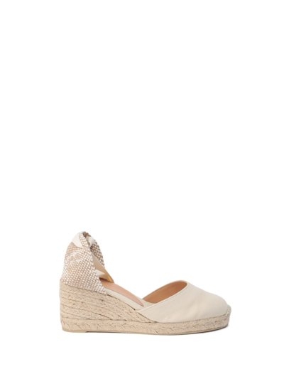 Castaã±er `carina/6/001` Wedge Espadrilles In Beige