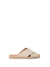 Castaã±er Palmera Frayed Sandals In Beige