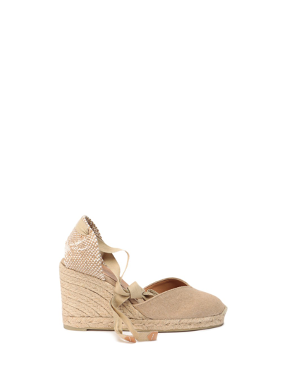 Castaã±er `chiara/8/002` Wedge Espadrilles In Beige