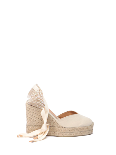 Castaã±er `chiara/8ed/001` Wedge Espadrilles In Beige