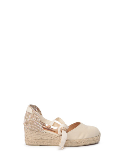Castaã±er `carina/3/001` Wedge Espadrilles In Beige