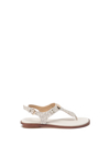 Michael Kors Logo Plaque Thong Sandals In Beige