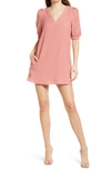 Bb Dakota By Steve Madden Bb Dakota Fields Of Gold Shift Dress In Deep Lipstick