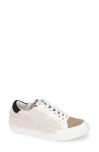 KENNETH COLE NEW YORK KAM FAUX SHEARLING LOW TOP SNEAKER