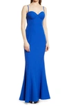 Elle Zeitoune Louisa Underwire Mermaid Gown In Indigo