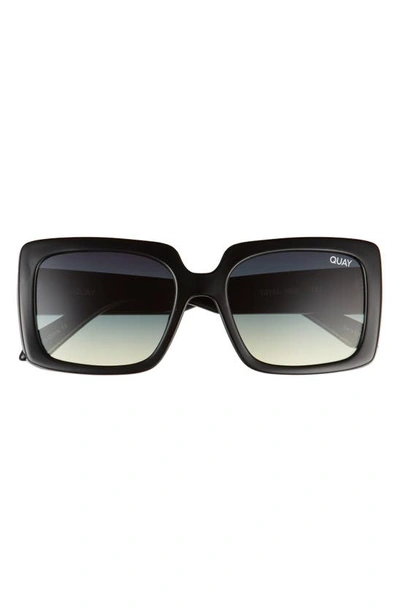 Quay X Paris Total Vibe 54mm Square Sunglasses In Black  display picture 2