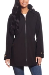 Gallery Water Resistant Hooded Jacket In Black